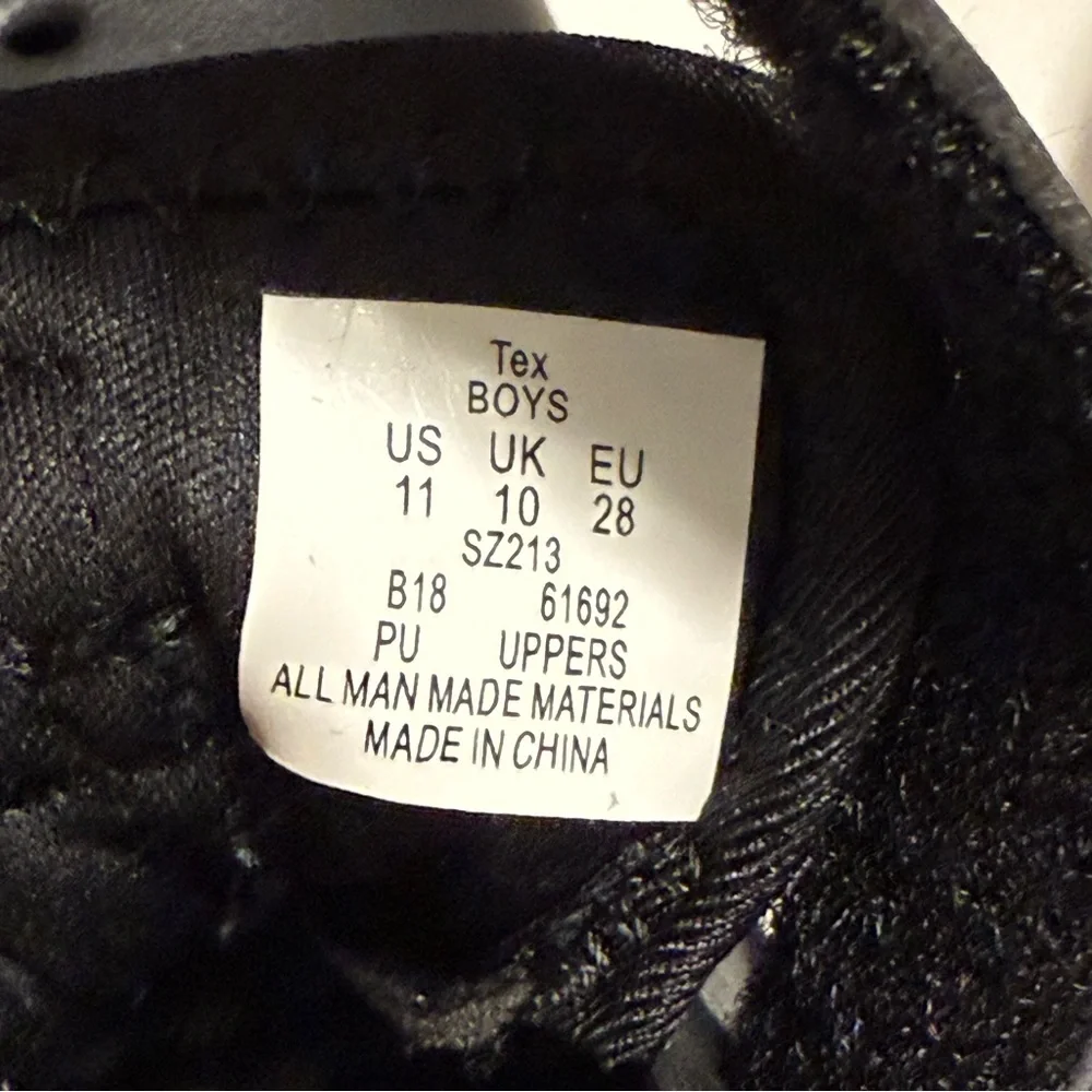 Stride Rite Black Shoes Strap and‎ Perforated Design Boys Size 11 New